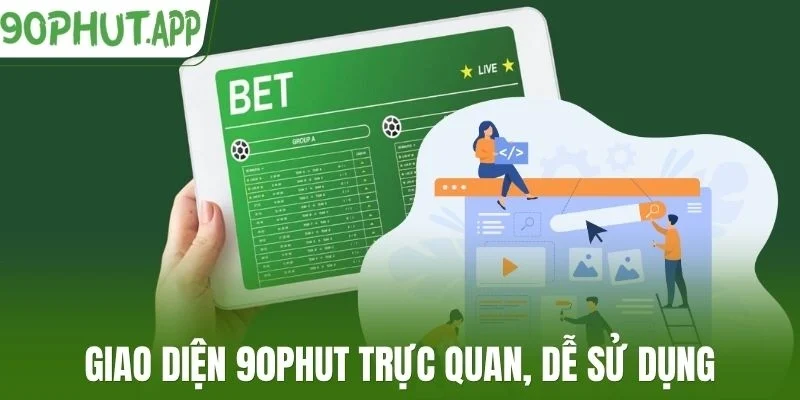 Giao diện 90Phut trực quan, dễ sử dụng