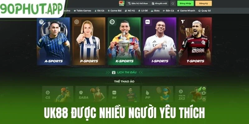 UK88 được nhiều người yêu thích