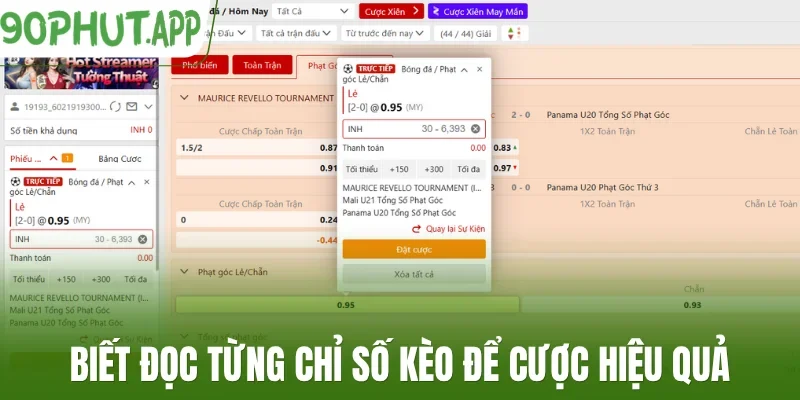 Biết đọc từng chỉ số kèo để cược hiệu quả