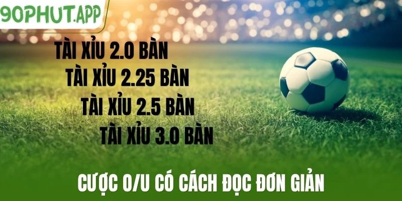 Cược O/U có cách đọc đơn giản