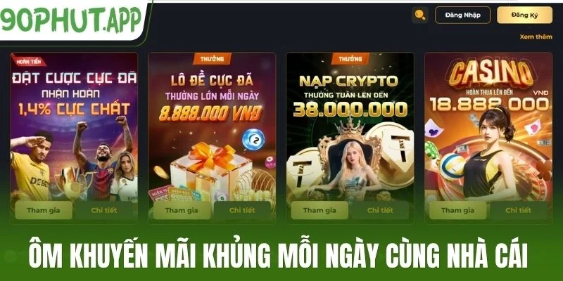 Ôm khuyến mãi khủng mỗi ngày cùng nhà cái 