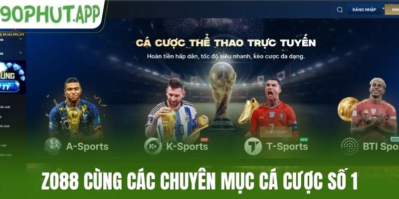 Zo88 cùng các chuyên mục cá cược số 1